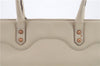 Authentic GUCCI Horsebit Shoulder Tote Bag Leather 114913 White 0663D