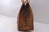 Authentic MCM Visetos Leather Vintage Shoulder Tote Bag Brown  0665D