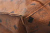 Authentic MCM Visetos Leather Vintage Shoulder Tote Bag Brown  0665D