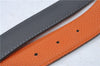 Authentic HERMES Constance Leather Belt Size 80cm 31.5inches Gray Orange 0668C