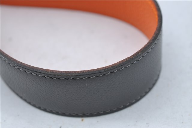 Authentic HERMES Constance Leather Belt Size 80cm 31.5inches Gray Orange 0668C