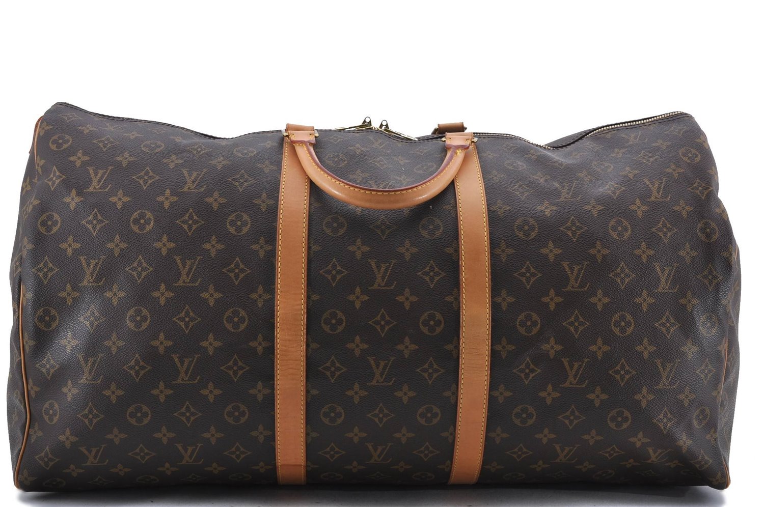 Authentic Louis Vuitton Monogram Keepall 60 Boston Bag M41422 LV 0668D