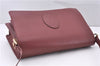 Authentic Cartier Must de Cartier Leather Shoulder Cross Bag Bordeaux Red 0672F