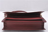 Authentic Cartier Must de Cartier Leather Shoulder Cross Bag Bordeaux Red 0672F