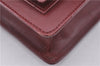 Authentic Cartier Must de Cartier Leather Shoulder Cross Bag Bordeaux Red 0672F