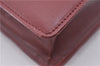 Authentic Cartier Must de Cartier Leather Shoulder Cross Bag Bordeaux Red 0672F