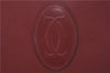 Authentic Cartier Must de Cartier Leather Shoulder Cross Bag Bordeaux Red 0672F