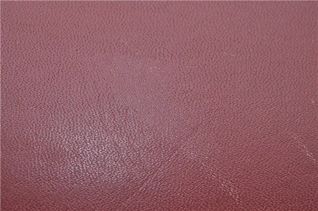 Authentic Cartier Must de Cartier Leather Shoulder Cross Bag Bordeaux Red 0672F