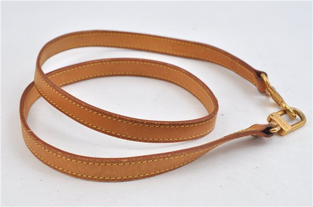 Authentic Louis Vuitton Leather Shoulder Strap Beige 39.2