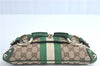 GUCCI Sherry Line Horsebit Shoulder Bag GG Canvas Leather 131470 Brown 0681C