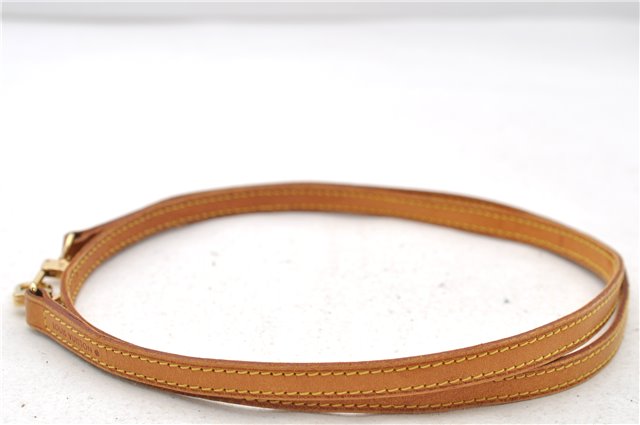 Authentic Louis Vuitton Leather Shoulder Strap Beige 47.8