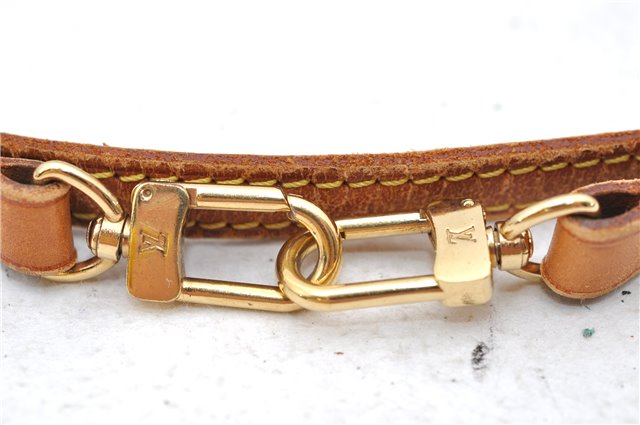 Authentic Louis Vuitton Leather Shoulder Strap Beige 47.8