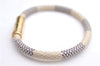 Authentic Louis Vuitton Damier Azur Bracelet Keepit White M6138F LV 0682D