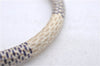 Authentic Louis Vuitton Damier Azur Bracelet Keepit White M6138F LV 0682D