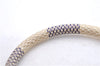 Authentic Louis Vuitton Damier Azur Bracelet Keepit White M6138F LV 0682D