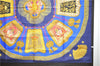 Authentic HERMES Carre 90 Scarf "Poste et Cavalerie" Silk Navy 0683D