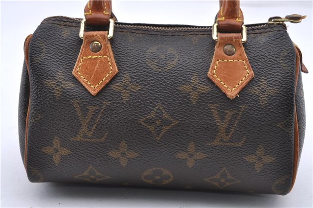 Authentic Louis Vuitton Monogram Mini Speedy Hand Bag M41534 LV 0687D