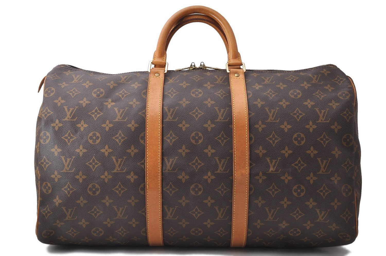 Authentic Louis Vuitton Monogram Keepall 50 Boston Bag M41426 LV 0689D