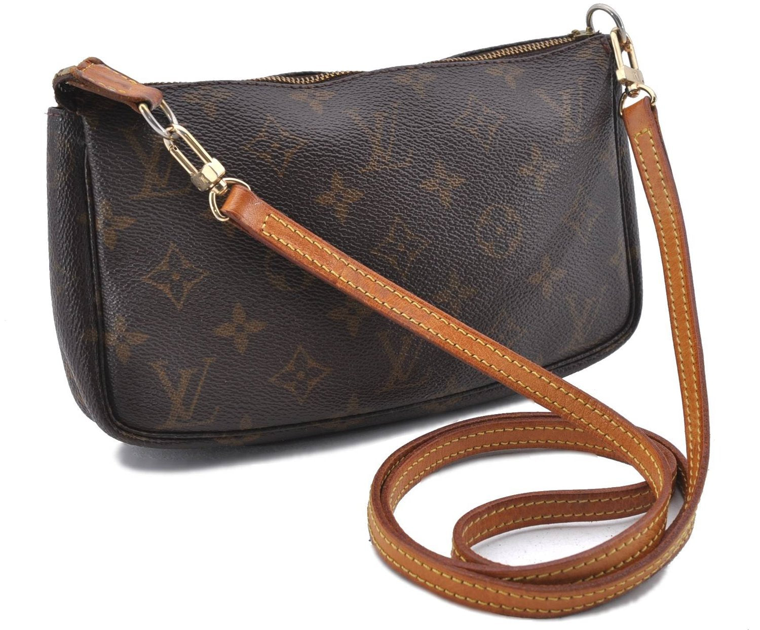 Louis Vuitton Monogram Pochette Accessoires Shoulder Cross Body Pouch Junk 0690D