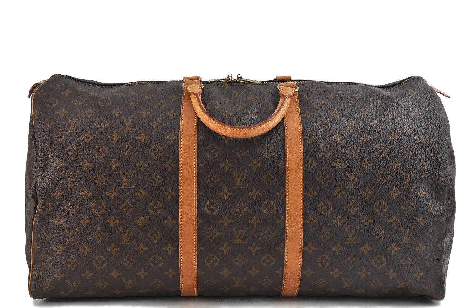 Authentic Louis Vuitton Monogram Keepall 60 Boston Bag M41422 LV 0692D