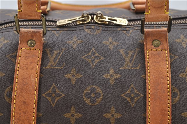 Auth Louis Vuitton Monogram Keepall Bandouliere 50 Boston Bag M41416 LV 0693D