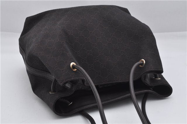 Authentic GUCCI Vintage Shoulder Tote Bag GG Canvas Leather 152279 Brown 0693F
