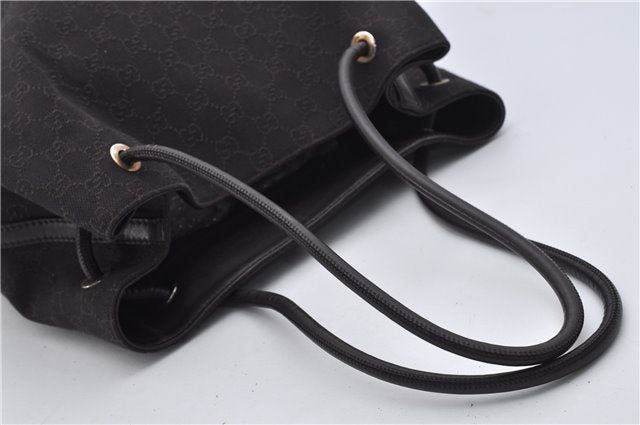 Authentic GUCCI Vintage Shoulder Tote Bag GG Canvas Leather 152279 Brown 0693F