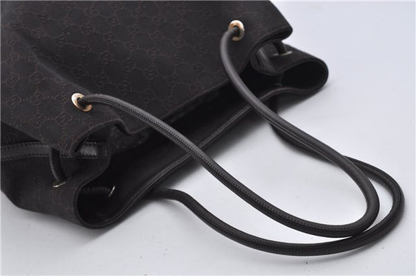 Authentic GUCCI Vintage Shoulder Tote Bag GG Canvas Leather 152279 Brown 0693F