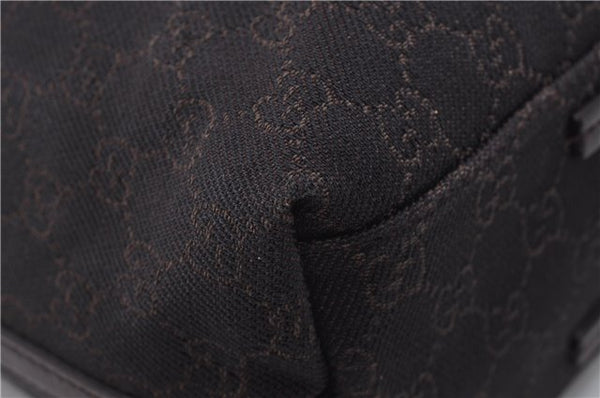 Authentic GUCCI Vintage Shoulder Tote Bag GG Canvas Leather 152279 Brown 0693F