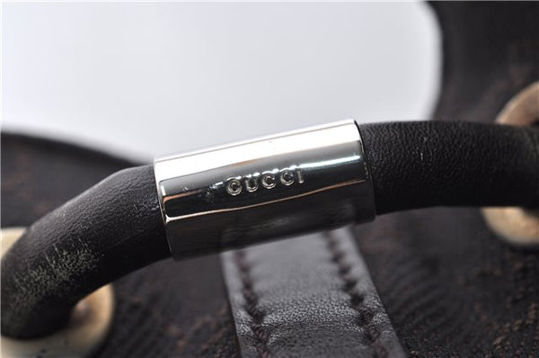 Authentic GUCCI Vintage Shoulder Tote Bag GG Canvas Leather 152279 Brown 0693F