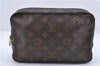 Auth Louis Vuitton Monogram Trousse Toilette 23 Clutch Hand Bag M47524 LV 0695D