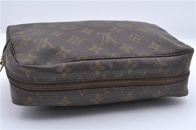 Auth Louis Vuitton Monogram Trousse Toilette 23 Clutch Hand Bag M47524 LV 0695D