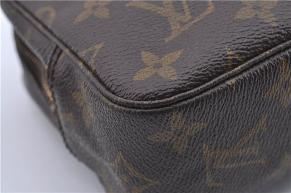 Auth Louis Vuitton Monogram Trousse Toilette 23 Clutch Hand Bag M47524 LV 0695D