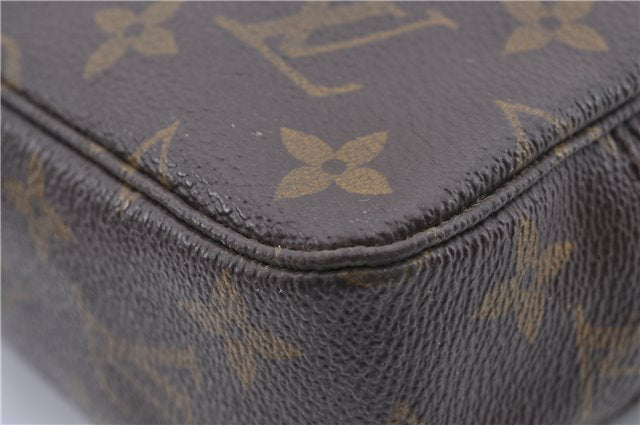 Auth Louis Vuitton Monogram Trousse Toilette 23 Clutch Hand Bag M47524 LV 0695D