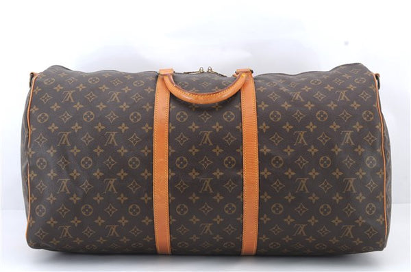 Auth Louis Vuitton Monogram Keepall Bandouliere 60 Boston Bag M41412 LV 0696D