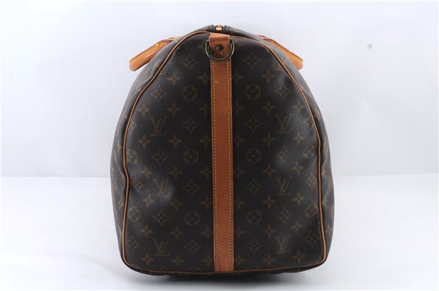 Auth Louis Vuitton Monogram Keepall Bandouliere 60 Boston Bag M41412 LV 0696D