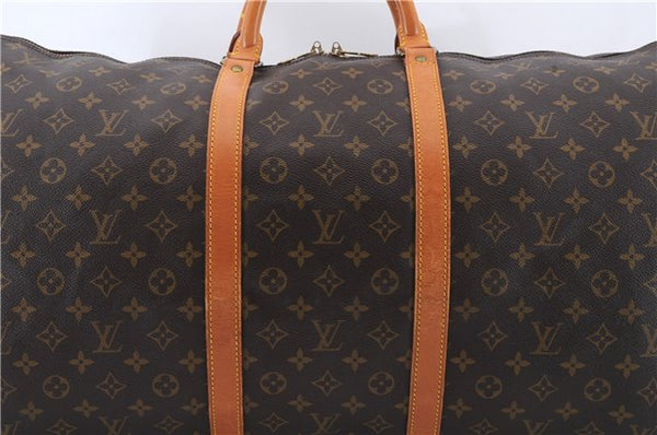 Auth Louis Vuitton Monogram Keepall Bandouliere 60 Boston Bag M41412 LV 0696D