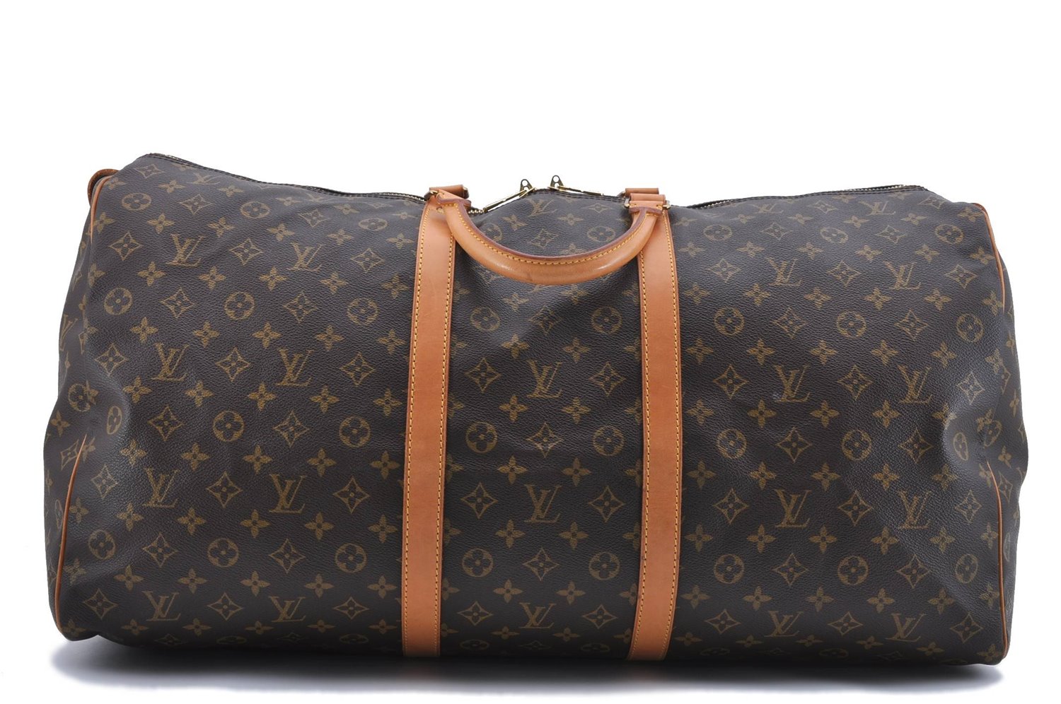 Authentic Louis Vuitton Monogram Keepall 60 Boston Bag M41422 LV 0697D