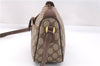 Authentic GUCCI Web Sherry Line Shoulder Cross Bag GG PVC Leather Brown 0697F