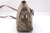 Authentic GUCCI Web Sherry Line Shoulder Cross Bag GG PVC Leather Brown 0697F