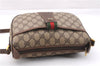 Authentic GUCCI Web Sherry Line Shoulder Cross Bag GG PVC Leather Brown 0697F