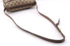 Authentic GUCCI Web Sherry Line Shoulder Cross Bag GG PVC Leather Brown 0697F
