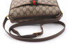 Authentic GUCCI Web Sherry Line Shoulder Cross Bag GG PVC Leather Brown 0697F