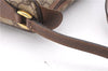 Authentic GUCCI Web Sherry Line Shoulder Cross Bag GG PVC Leather Brown 0697F