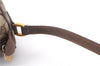 Authentic GUCCI Web Sherry Line Shoulder Cross Bag GG PVC Leather Brown 0697F