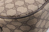 Authentic GUCCI Web Sherry Line Shoulder Cross Bag GG PVC Leather Brown 0697F