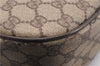 Authentic GUCCI Web Sherry Line Shoulder Cross Bag GG PVC Leather Brown 0697F