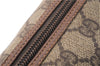Authentic GUCCI Web Sherry Line Shoulder Cross Bag GG PVC Leather Brown 0697F