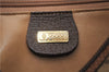 Authentic GUCCI Web Sherry Line Shoulder Cross Bag GG PVC Leather Brown 0697F