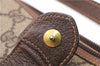 Authentic GUCCI Web Sherry Line Shoulder Cross Bag GG PVC Leather Brown 0697F